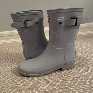 Hunter boots light blue size kids 5